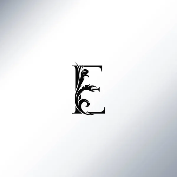 Logo Art Déco Luxury Letter Monogramme Floral Belle Police Alphabet — Image vectorielle
