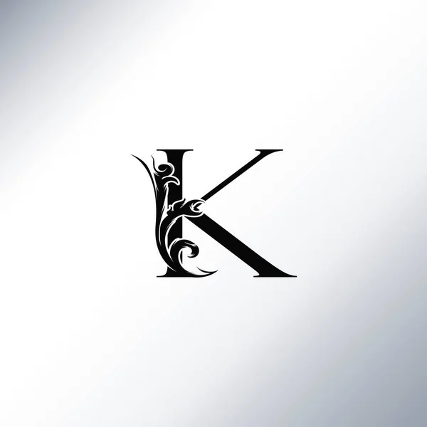 Logo Art Déco Luxury Letter Monogramme Floral Belle Police Alphabet — Image vectorielle