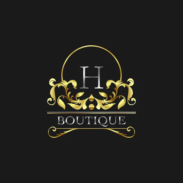 Elegante Graceful Golden Luxury Logo Plantilla Vector Elegancia Hecha Amplio — Archivo Imágenes Vectoriales