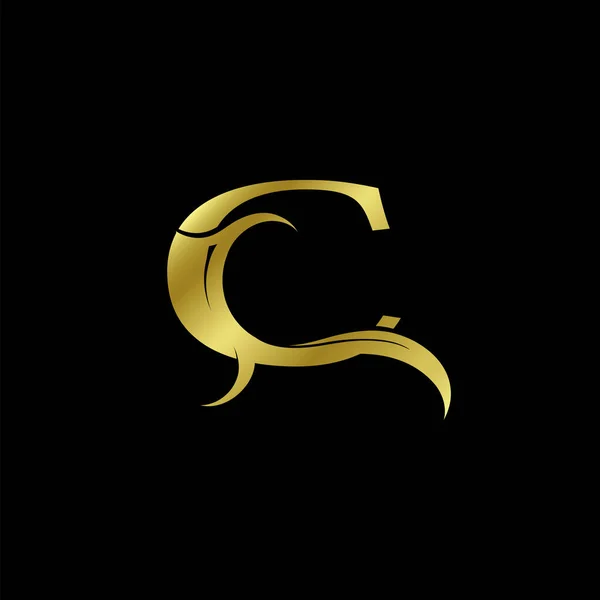 Мінімалістичний Логотип Золотої Літери Стиль Розкішного Алфавіту Векторний Дизайн — стоковий вектор
