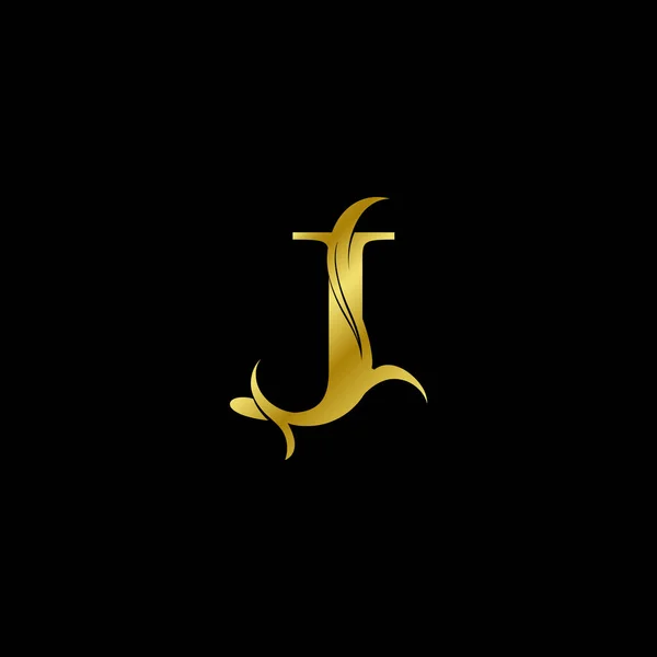 Logotipo Minimalista Letra Dourado Estilo Luxuoso Projeto Vetor Alfabeto —  Vetores de Stock