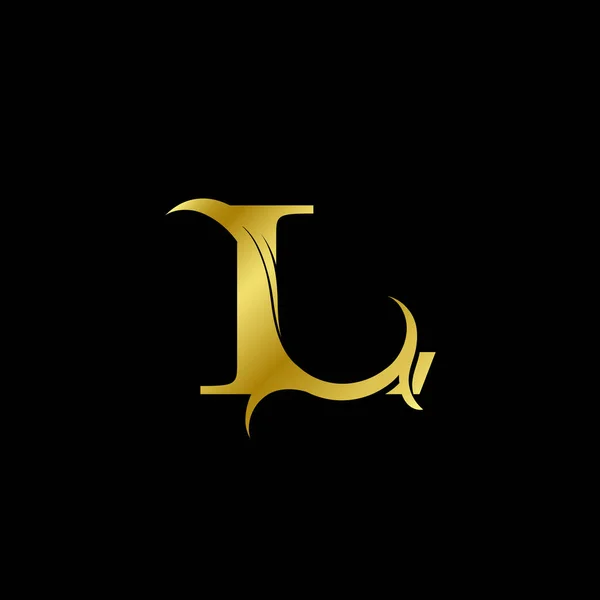 Logo Minimaliste Lettre Style Conception Vectoriel Alphabet Luxe — Image vectorielle