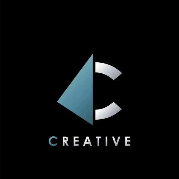 Modèle Conception Vectorielle Logo Techno Split Demi Lettre Avec Forme — Image vectorielle