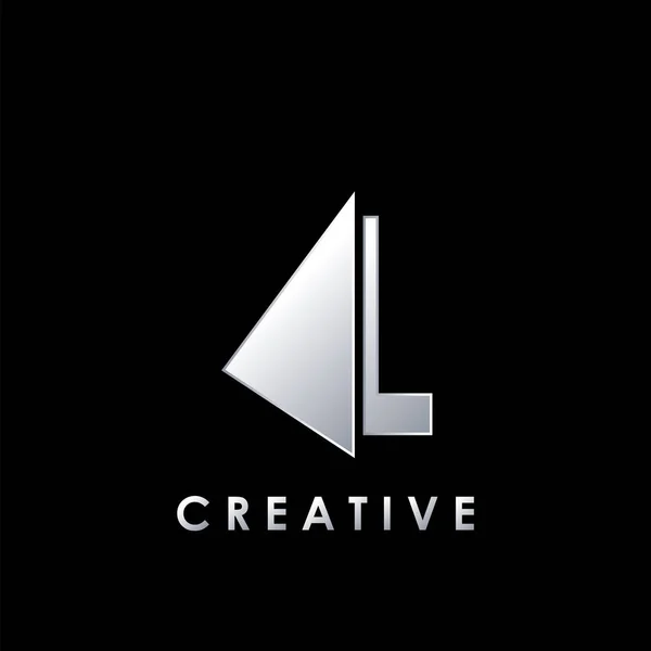 Techno Split Half Letter Logo Vector Design Template Con Forma — Archivo Imágenes Vectoriales