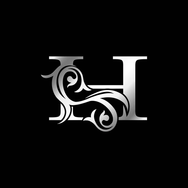 Barok Lüks Altın Harf Yaprak Logo Simgesi Brandidentity Için Klasik — Stok Vektör