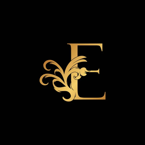 Élégante Lettre Luxe Design Vectoriel Logo Doré Police Alphabet Dans — Image vectorielle