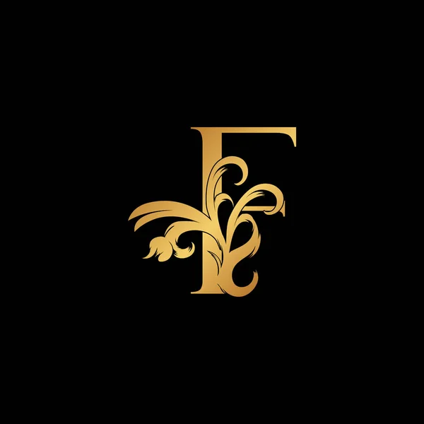 Elegante Letra Luxo Design Vetor Logotipo Dourado Fonte Alfabeto Estilo — Vetor de Stock