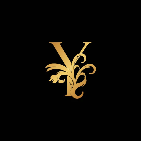 Elegant Luxury Letter Golden Logo Vector Design Alphabet Font Art — 스톡 벡터