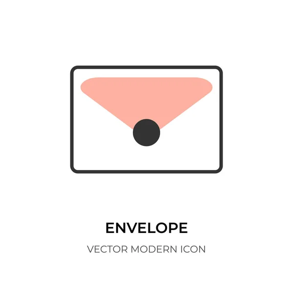 Enveloppe plate icône mail nouvelles message vecteur — Image vectorielle
