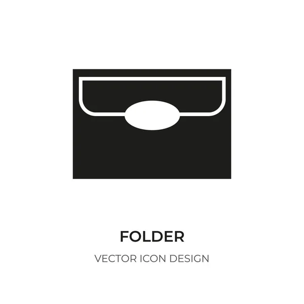 Glyph folder icon file logo sign vector — стоковый вектор