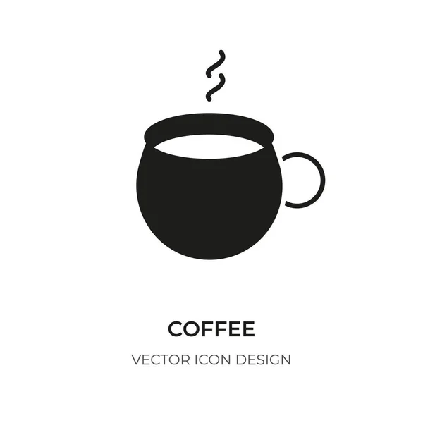 Coupe café pause glyphe icône temps boisson chaude vecteur — Image vectorielle