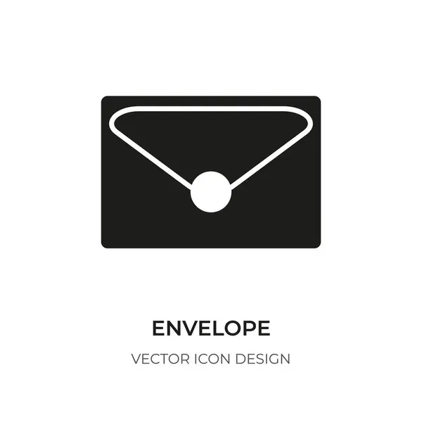 Enveloppe noire icône mail logo message spam vecteur — Image vectorielle