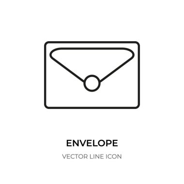 Siyah satır zarf simgesi logo ileti vektörü