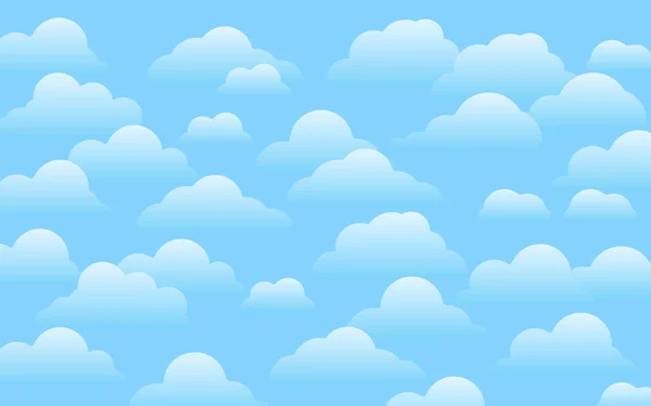 Mavi gökyüzü bulutları manzara hava arkaplan vektörü — Stok Vektör