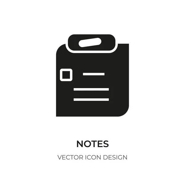 Sticky Note Glyph Symbol Aufgabe, Liste Logo-Vektor tun — Stockvektor