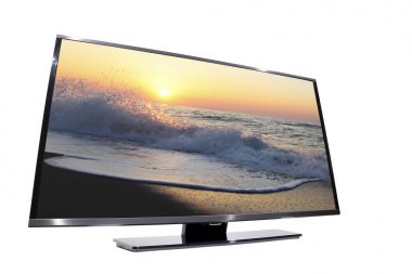 TV, monitör, ekran beyaz arka plan üzerinde izole.