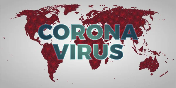 Covid19 Welt Coronavirus Pandemie Grippe Infiziert — Stockvektor