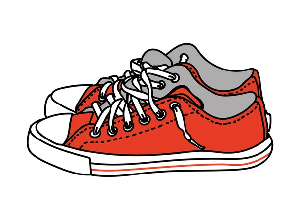 Hand Drawn Vector Illustration Stylish Shoes White — Stockový vektor