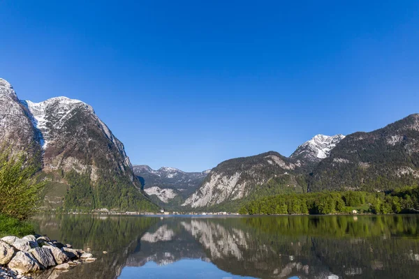 lake among mountains reflecting in Austria