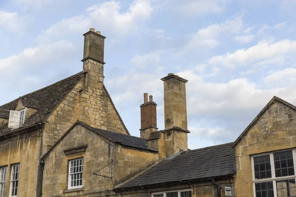 stone facades and roof of house in England