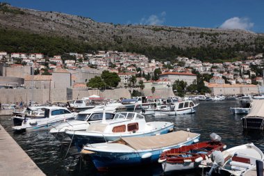 Hırvatistan 'ın eski Dubrovnik kentinin manzarası.