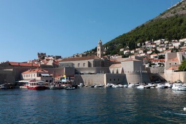 Hırvatistan 'ın eski Dubrovnik kentinin manzarası.