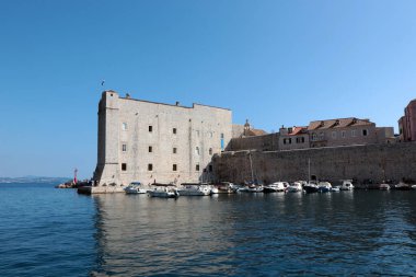 Hırvatistan 'ın eski Dubrovnik kentinin manzarası.