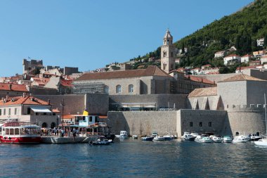 Hırvatistan 'ın eski Dubrovnik kentinin manzarası.