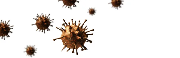 Microscopic View Influenza Virus Cells Medical Illustration — Stock Photo, Image