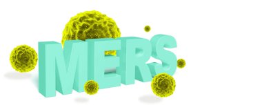 Grip virüsü hücrelerinin mikroskobik görüntüsü. 3 boyutlu tıbbi illüstrasyon