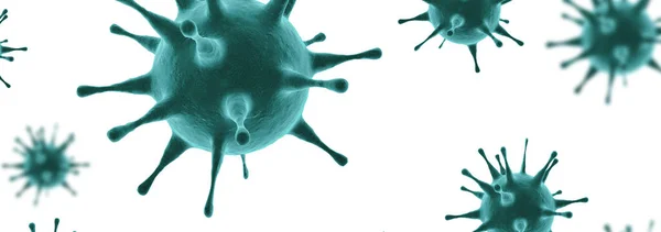 Μικροσκοπική Άποψη Των Κυττάρων Του Ιού Της Γρίπης Ιατρική Απεικόνιση — Φωτογραφία Αρχείου