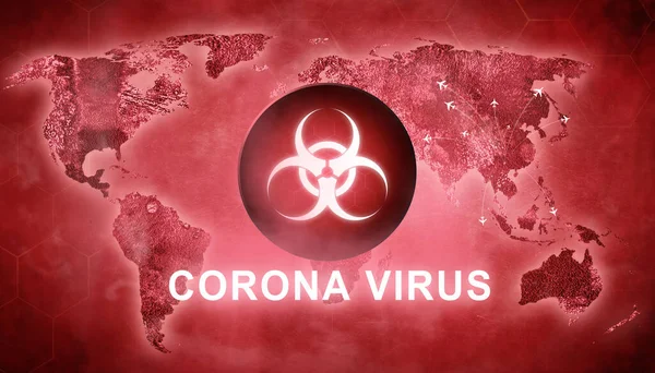 Biohazard Symbol Zeichen Biologischer Bedrohung Medizinische Illustration — Stockfoto