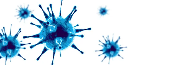 Mikroskopisk Visning Influenzavirusceller Medicinsk Illustration - Stock-foto