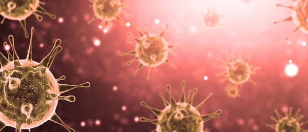 Mikroskopisk Bild Influensavirusceller Medicinsk Illustration — Stockfoto