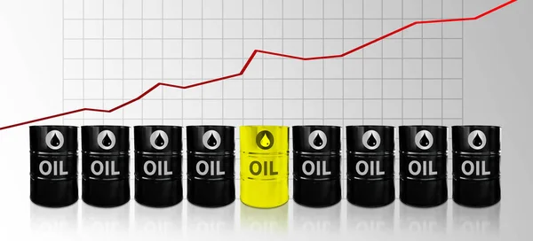 Oljefat Metall Olje Gas Och Petroleumindustri Samt Tillverkning — Stockfoto