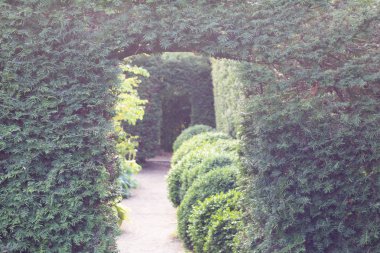 İsveç 'in Malm kentindeki Slottstrdgrden (The Castle Gardens) çitlerinden geçen bir portal