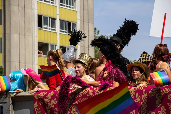 Malmö Juli 2019 Barn Utklädda Kostymer Stående Flyt Som Del — Stockfoto