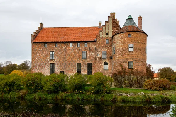 Torup Schweden Oktober 2019 Die Rückfassade Des Alten Roten Backsteinschlosses — Stockfoto