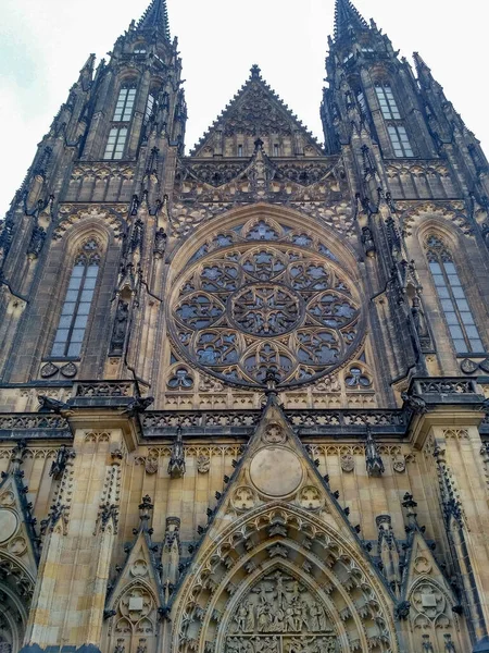 Cathédral San Vito Prague Octobre 2017 Façade Cathédrale Xive Siècle — Photo