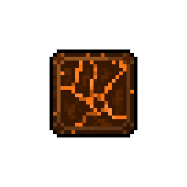  Oyunlar ve web siteleri için kayaların dokusuna sahip piksel düğmesi