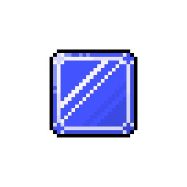  Oyun ve web siteleri için kristal doku kristalleri içeren piksel düğmesi