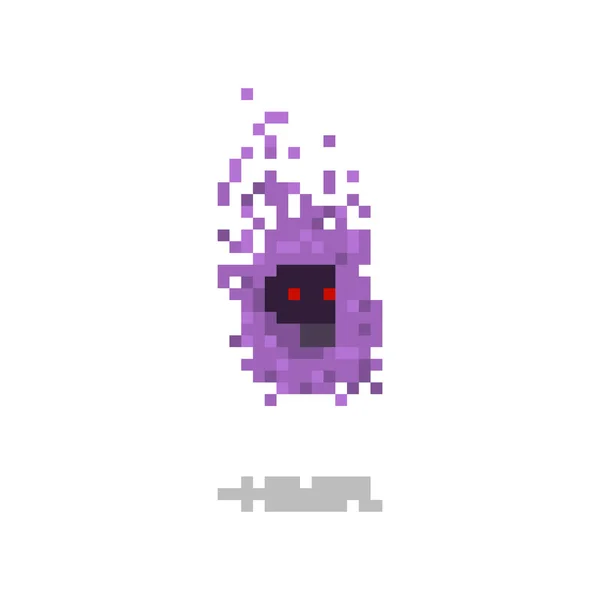 Pixel Personaje Fantasma Enojado Para Juegos Sitios Web — Vector de stock