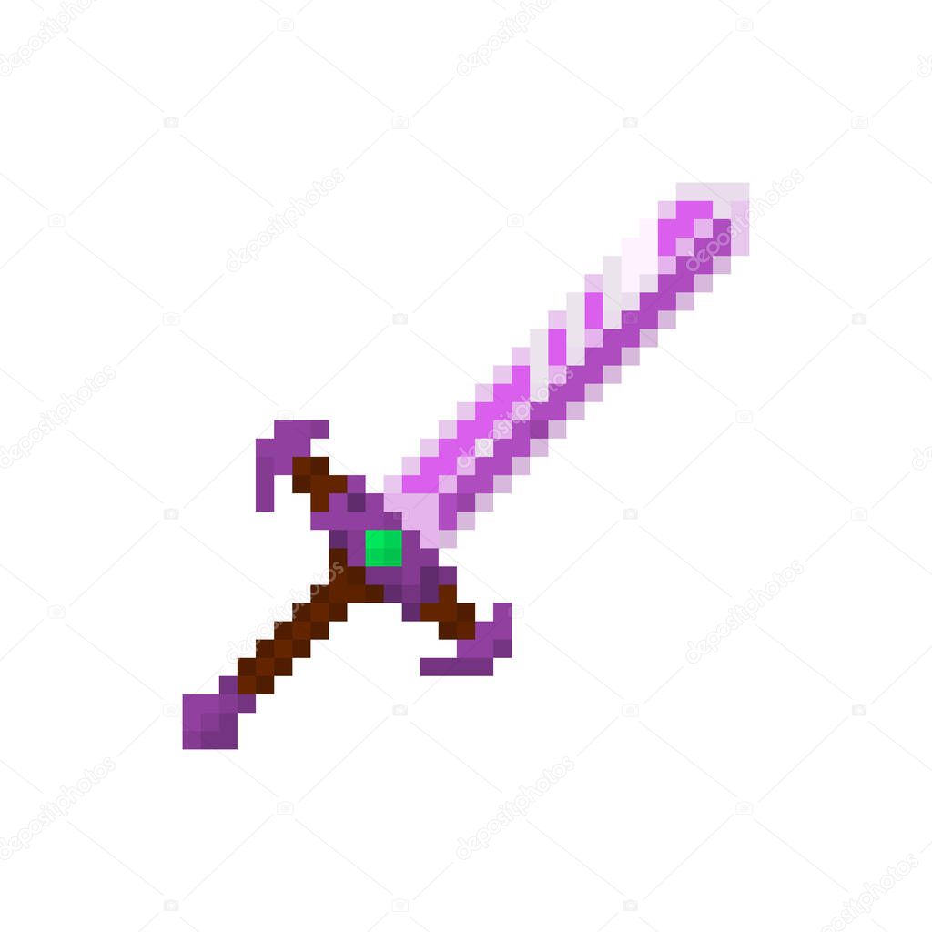 Pixel magic sword for games and websites