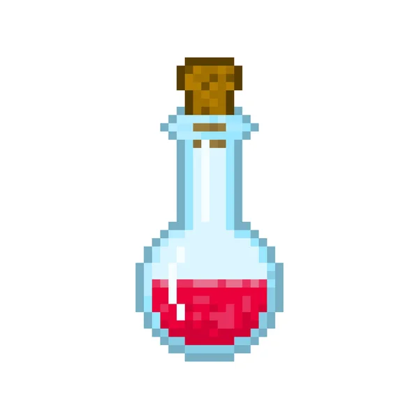 Potion Santé Pixel Pour Jeux Sites Web — Image vectorielle