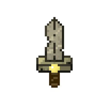 Oyunlar ve web siteleri için piksel eski kılıcı