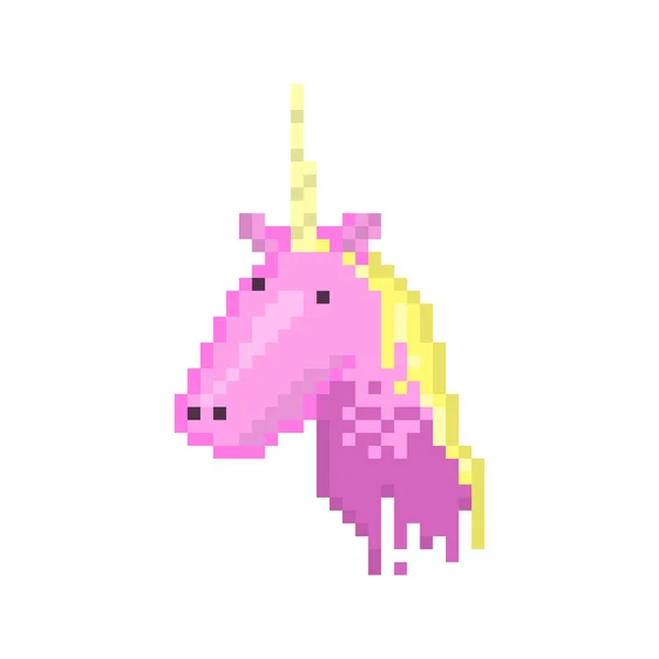 Pixel Character Unicorn Games Web Sites — Stock Vector