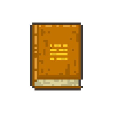 Oyunlar ve web siteleri için piksel eski sihirli kitap