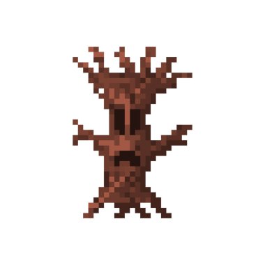 Oyunlar ve web siteleri için piksel kötü ağaç