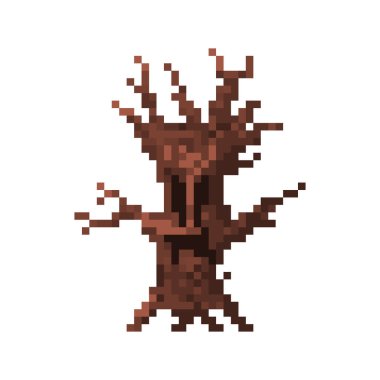 Oyunlar ve web siteleri için piksel kötü ağaç