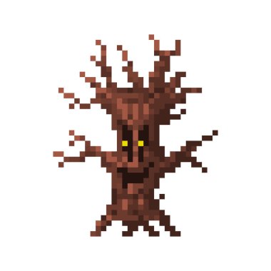 Oyunlar ve web siteleri için piksel kötü ağaç